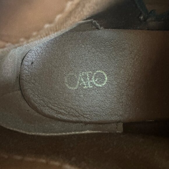 Brown Ankle Booties Size 8 With Side Zipper & Buckle Detail - Picture 4 of 10